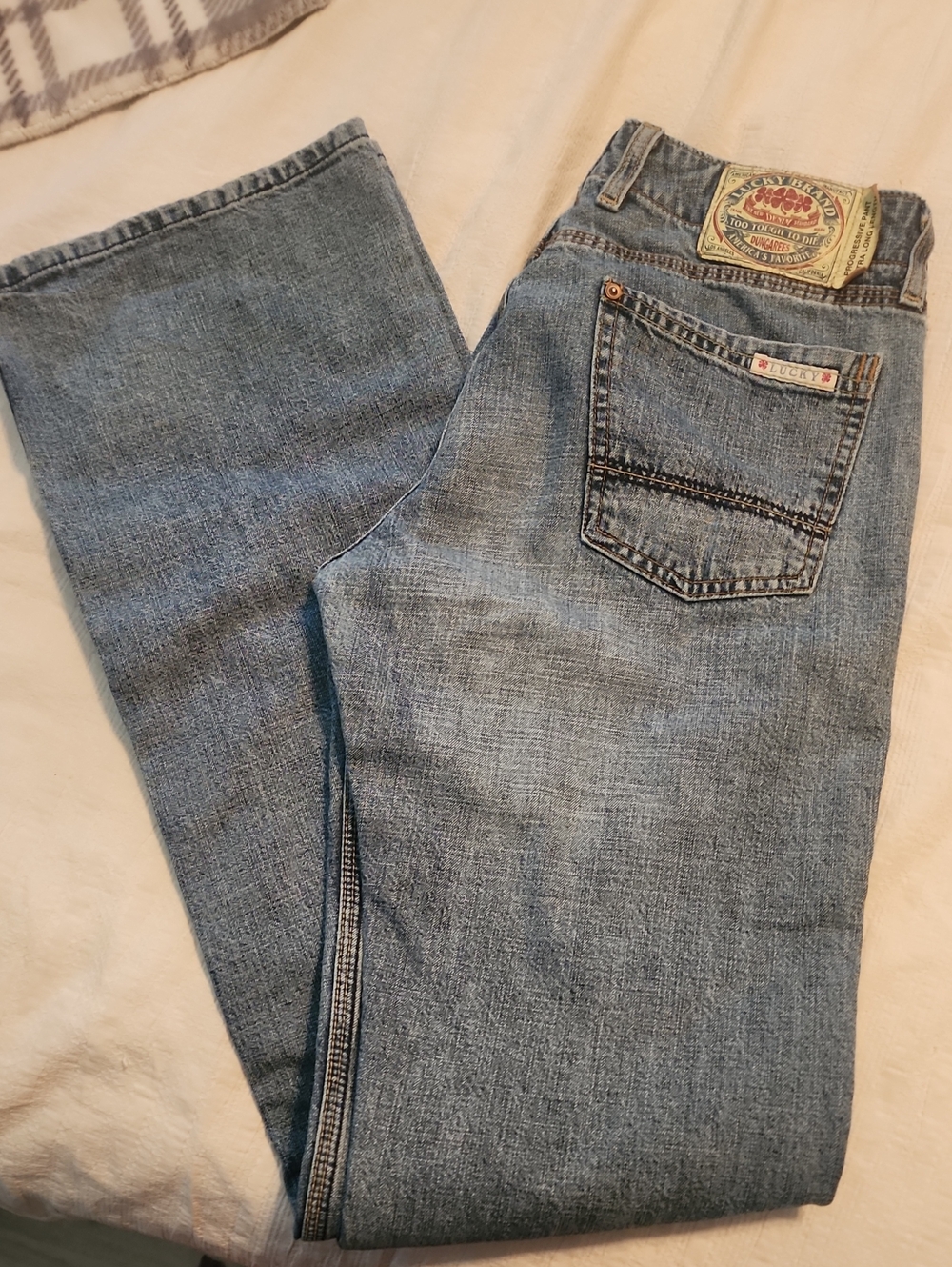 Lucky Brand Men's Medium Blue Bootcut Jeans Extra Long